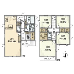 谷原戸建の物件間取画像